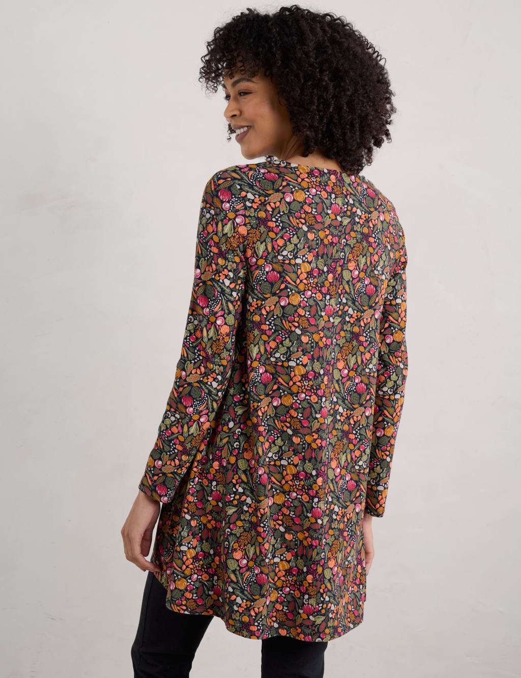Cotton Rich Printed V-Neck Tunic 4 of 5