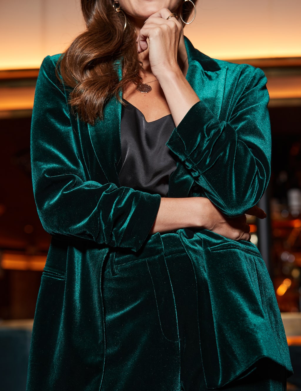 Velvet Longline Blazer