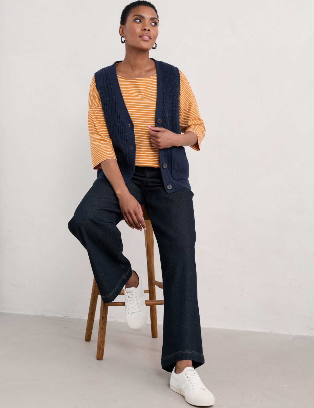 Pure Cotton V-Neck Knitted Vest 4 of 5