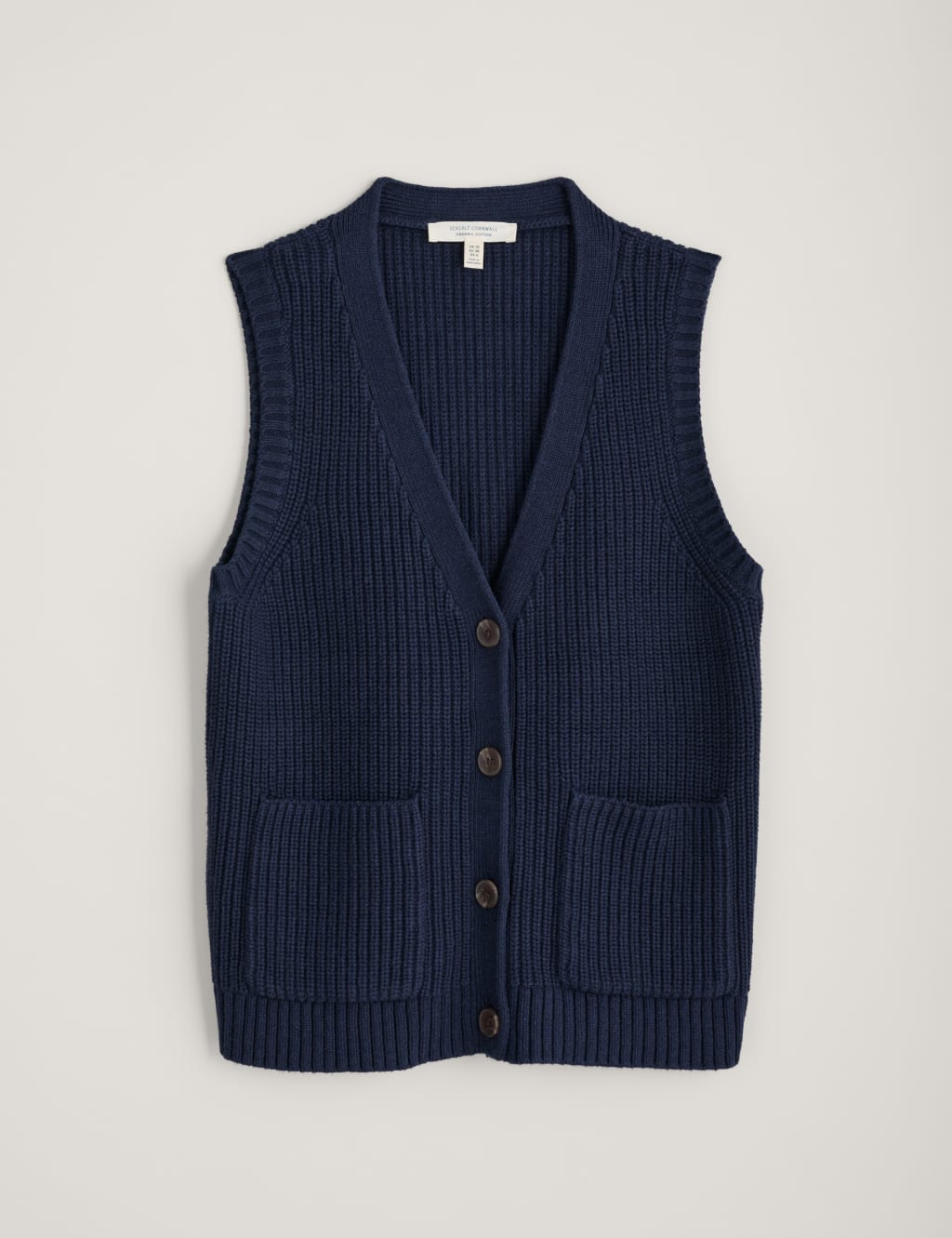 Pure Cotton V-Neck Knitted Vest 2 of 5