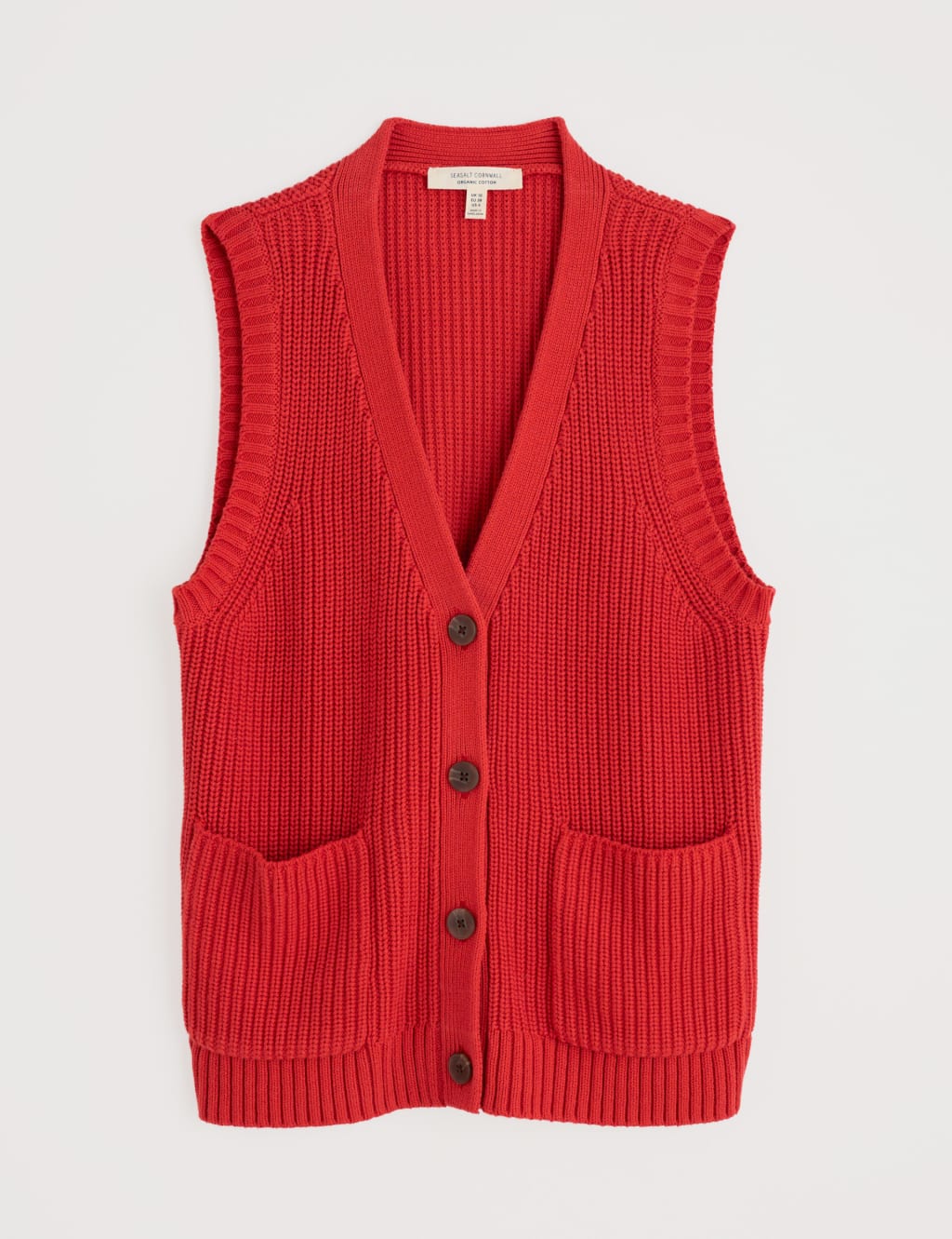 Pure Cotton V-Neck Knitted Vest 2 of 4