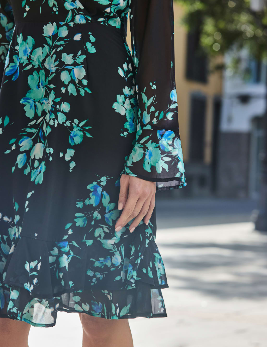 Floral Wrap Front Dress 5 of 6