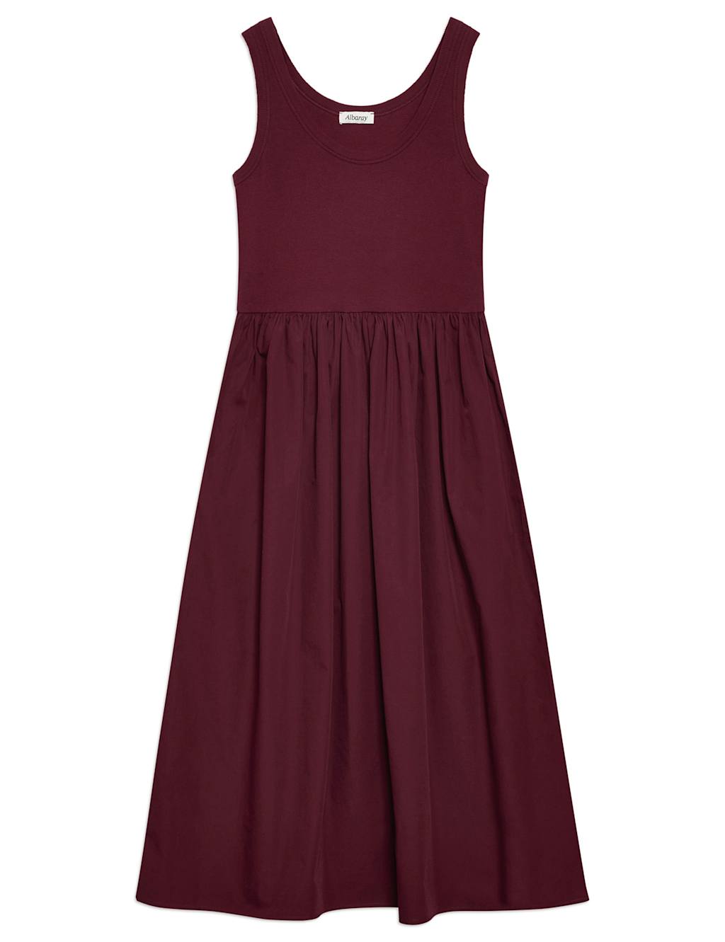 Pure Cotton Round Neck Midi Skater Dress 2 of 6