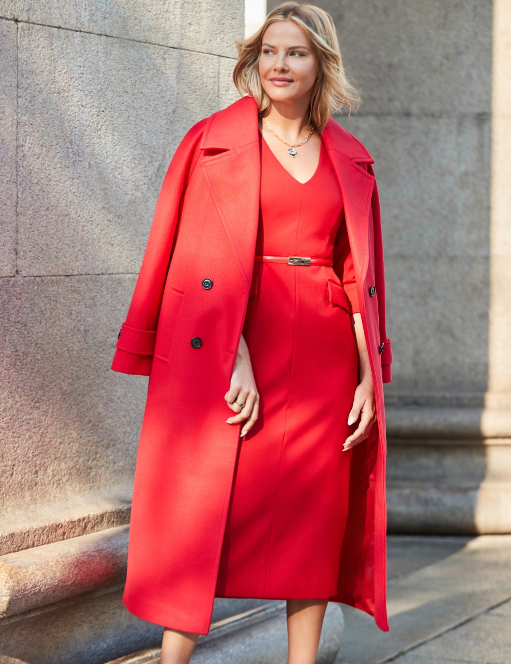 Oversized Double Breasted Longline Pea Coat 4 of 6