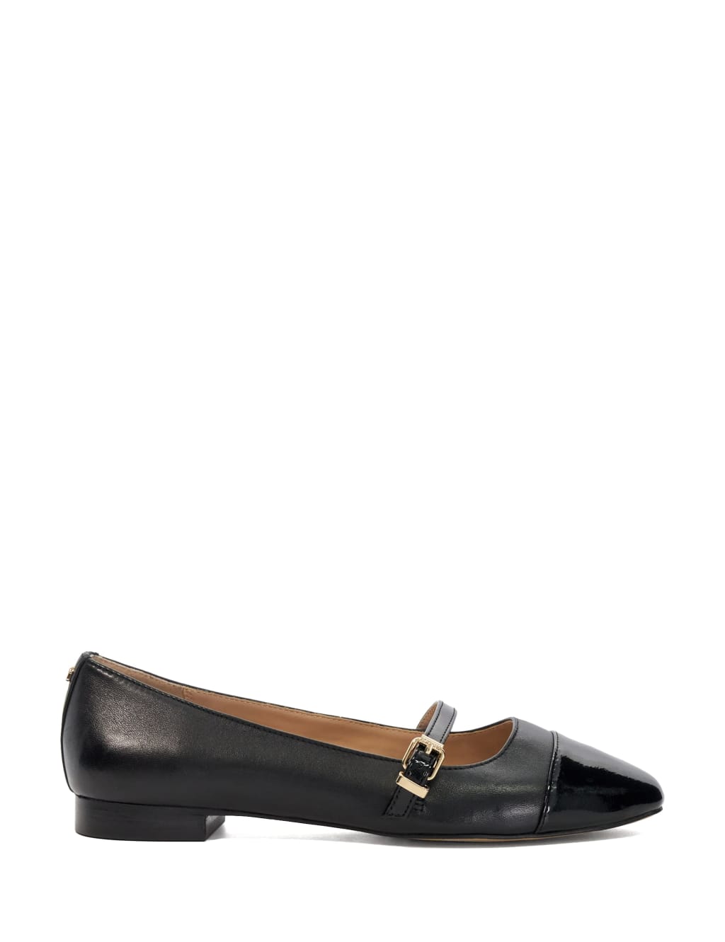 Leather Buckle Flat Ballet Pumps Dune London M S