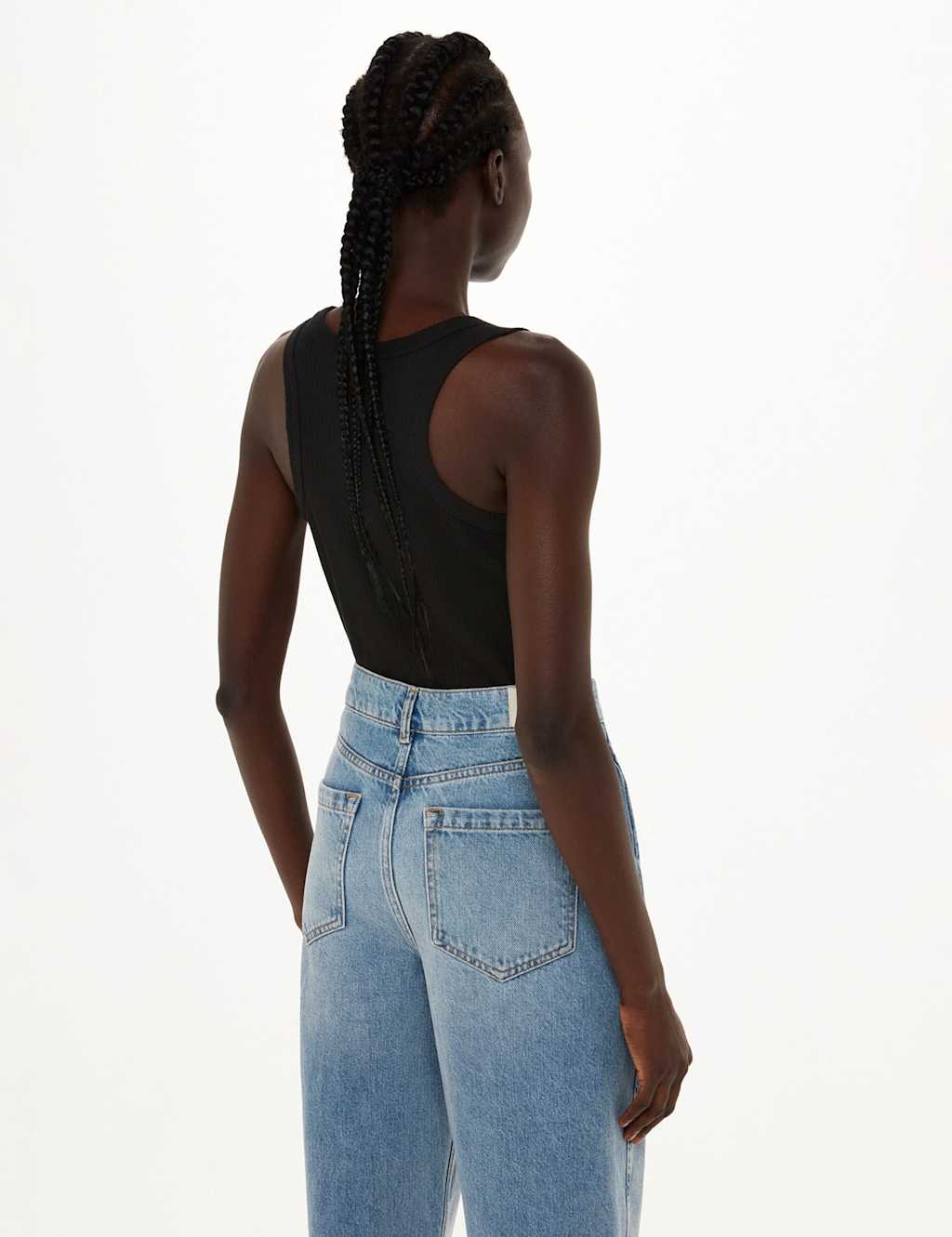 Cotton Rich Ribbed Scoop Neck Vest 4 of 4