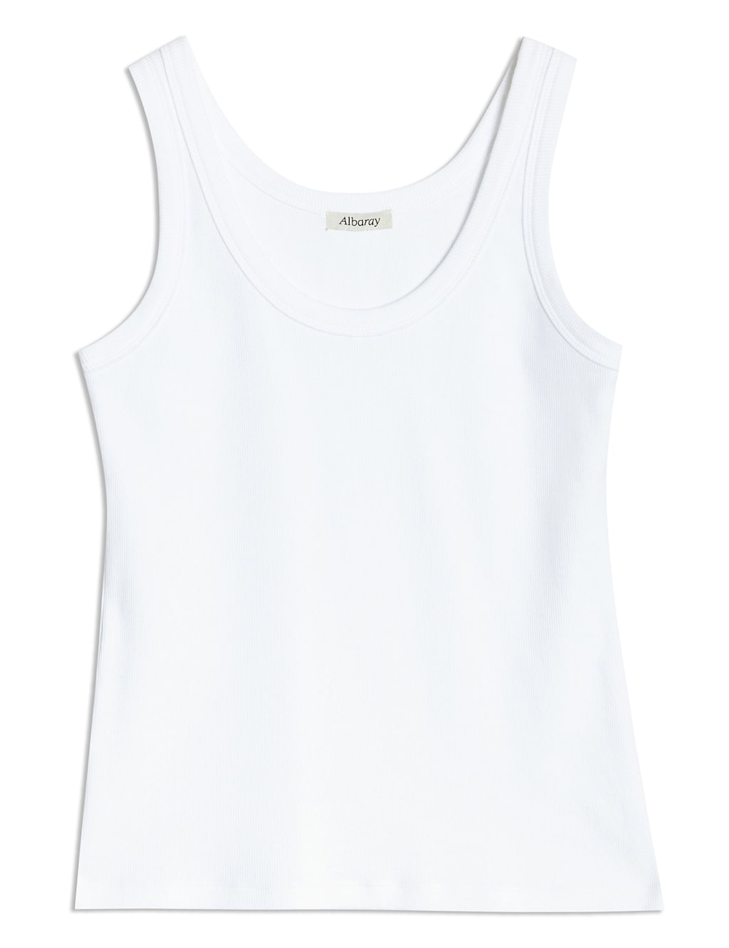 Cotton Rich Ribbed Scoop Neck Vest 2 of 5