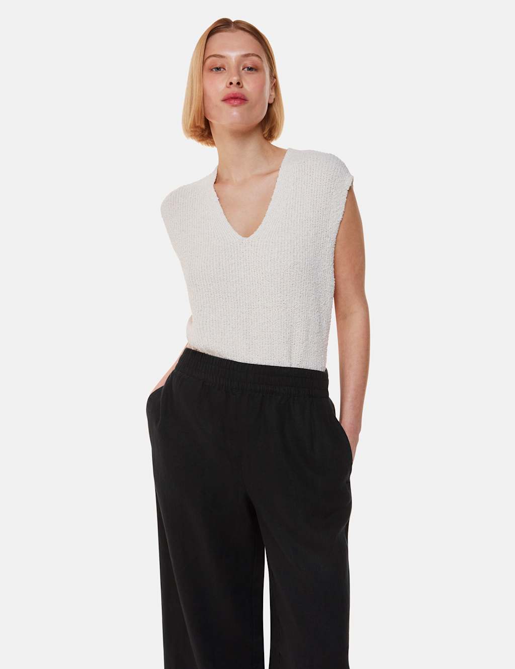 Pure Linen Wide Leg Trousers 4 of 4