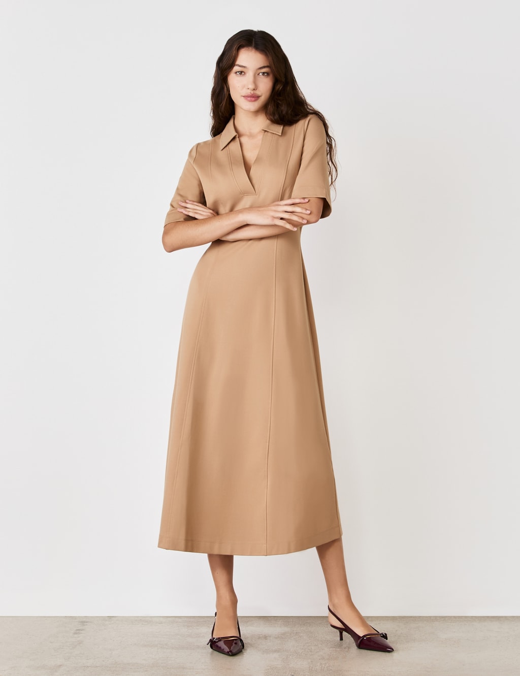 Jersey Midi Skater Dress 3 of 4