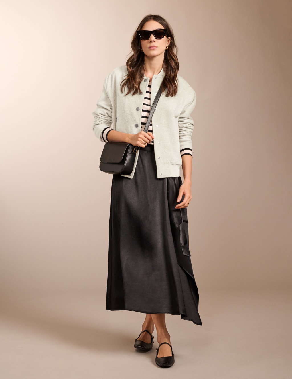 Satin Maxi Wrap Skirt 1 of 4