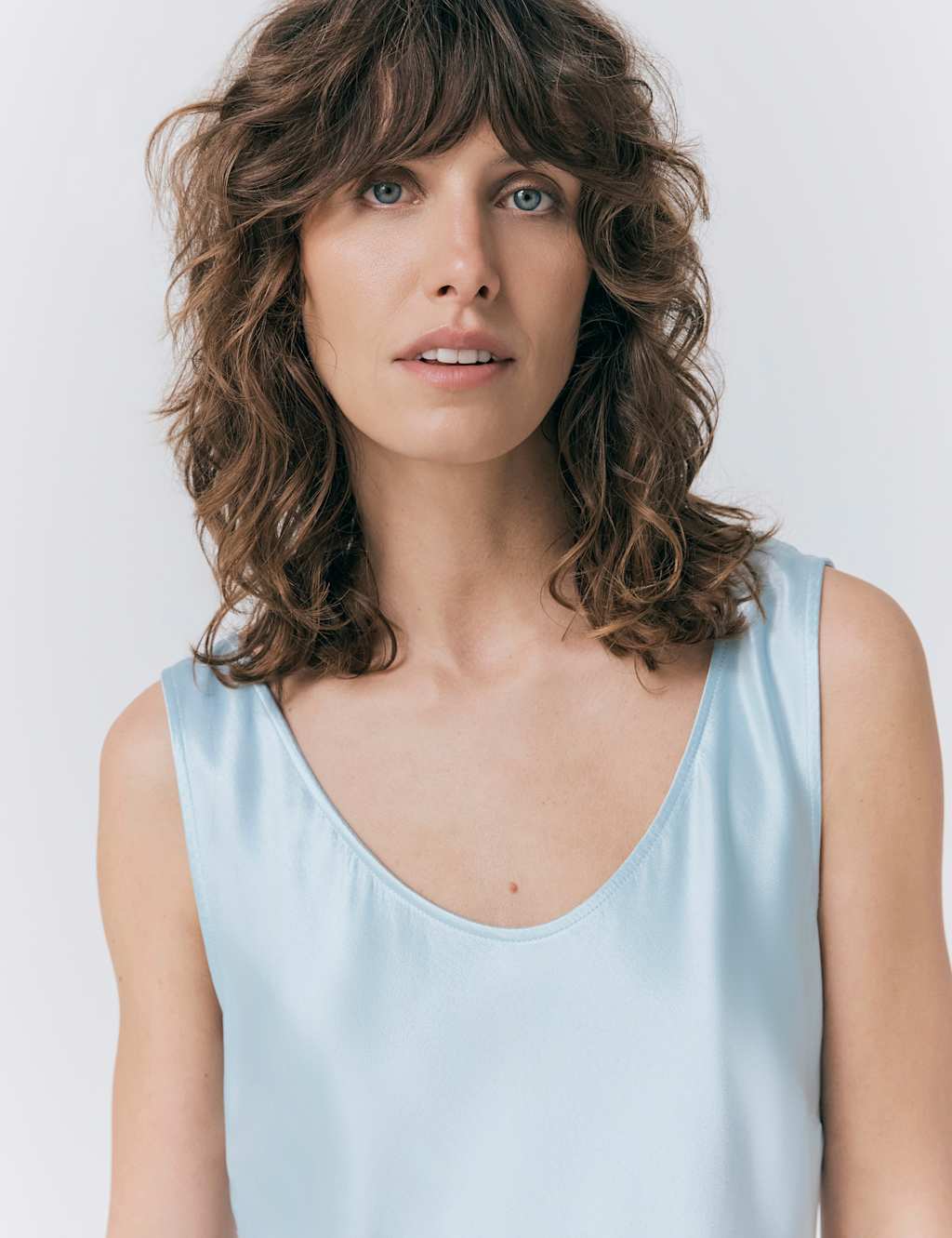 Satin Scoop Neck Sleeveless Vest Top 3 of 4