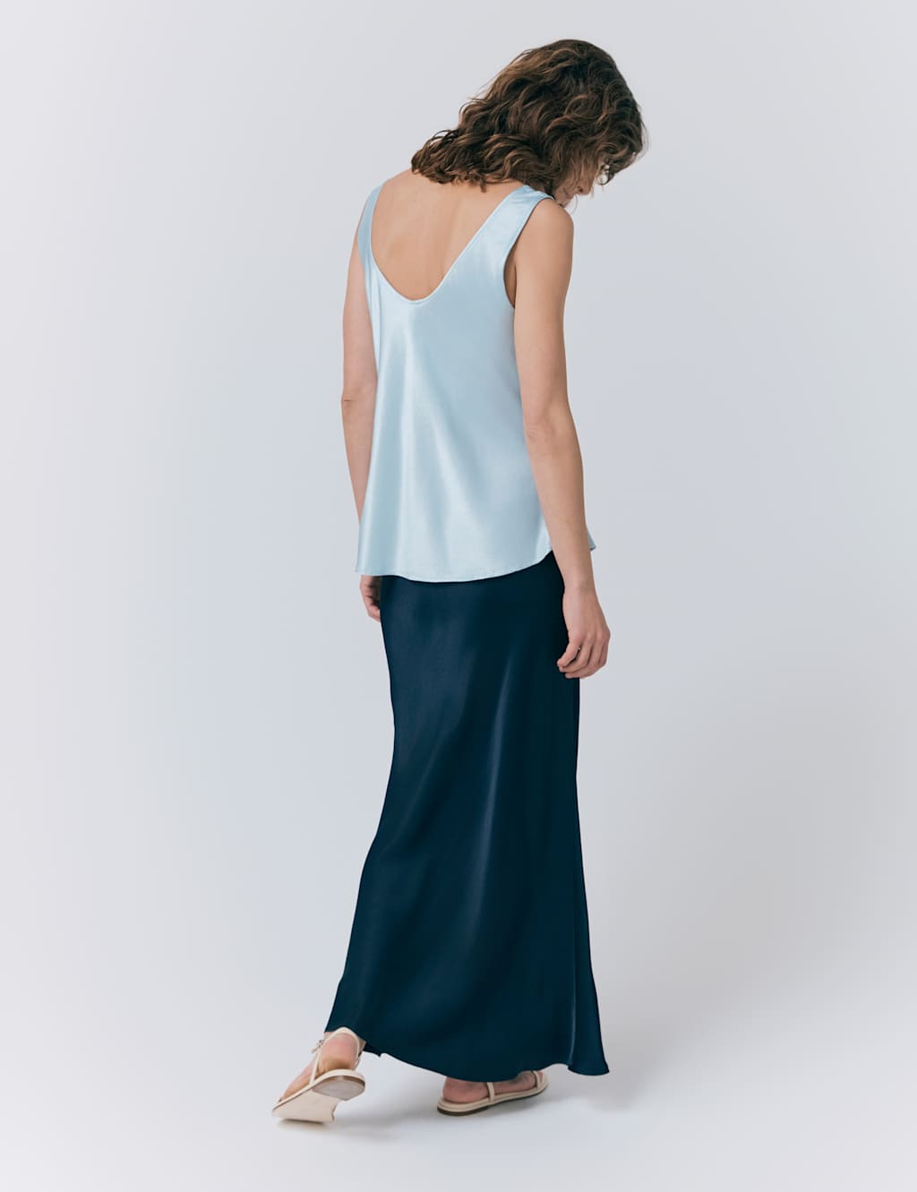 Satin Scoop Neck Sleeveless Vest Top 4 of 4