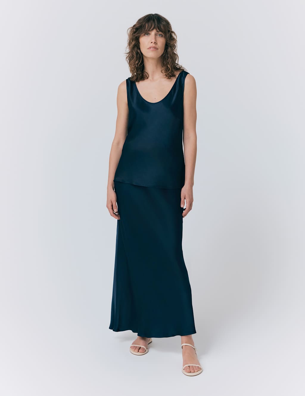 Satin Scoop Neck Sleeveless Vest Top 4 of 4