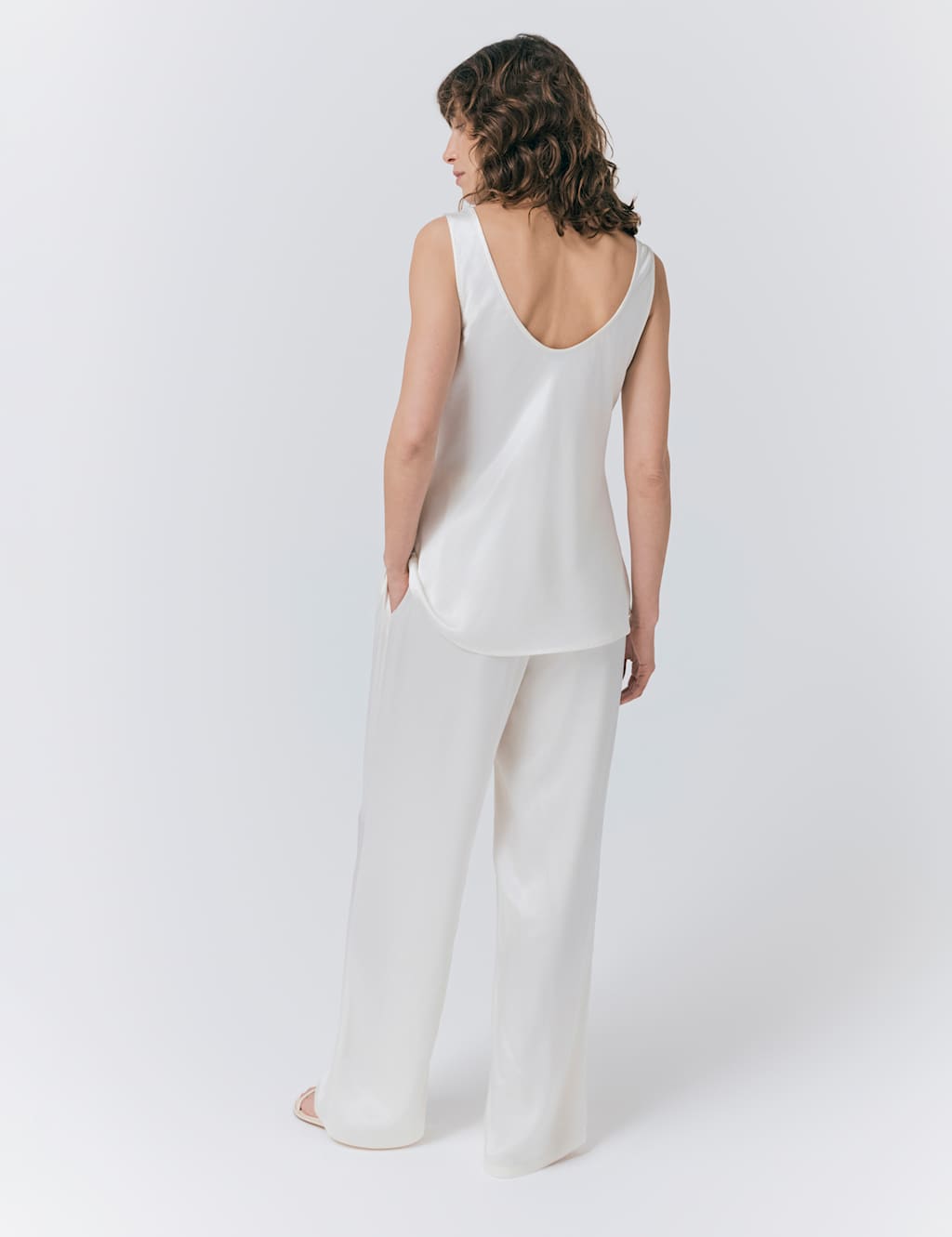 Satin Scoop Neck Sleeveless Vest Top 3 of 4
