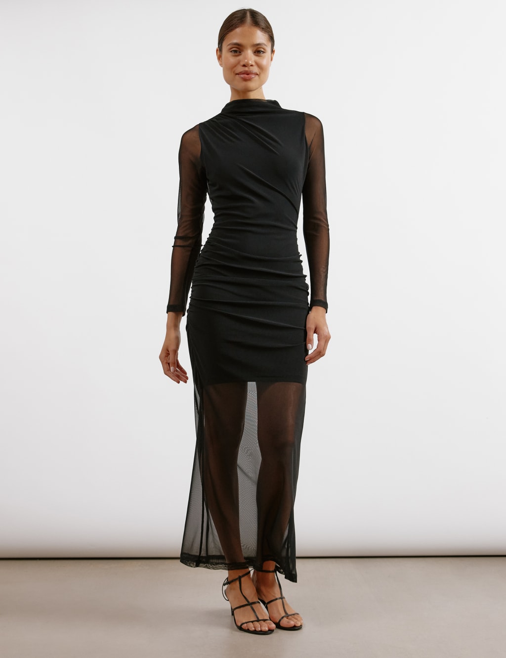 M&s black maxi dress shop