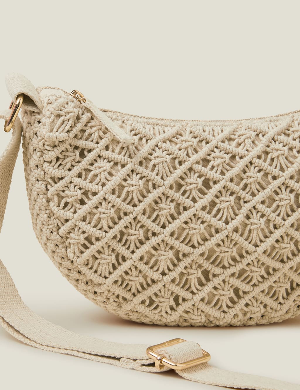 Macrame Sling Cross Body Bag 2 of 5