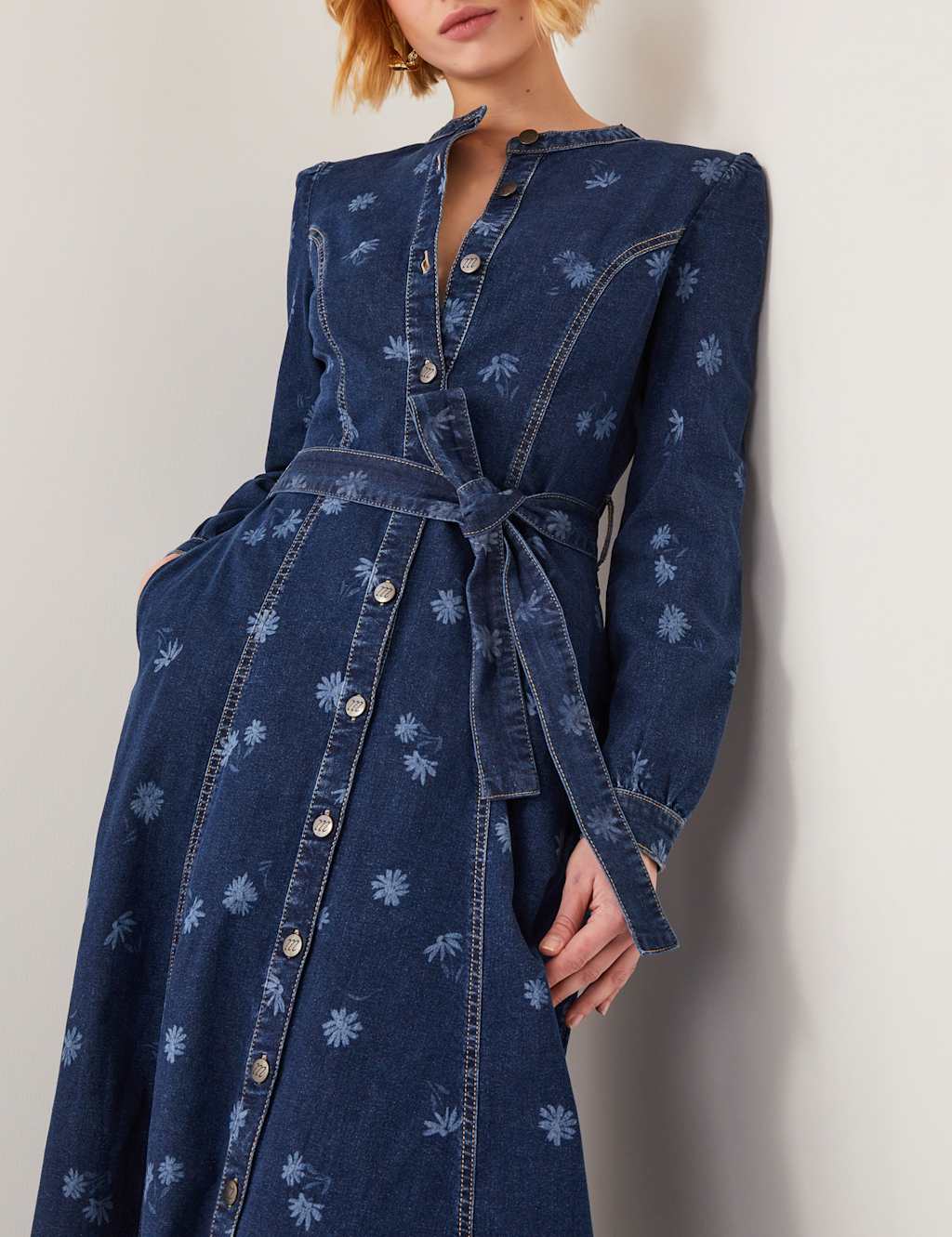 Lulu Daisy Cotton Rich Midi Shirt Dress 2 of 4