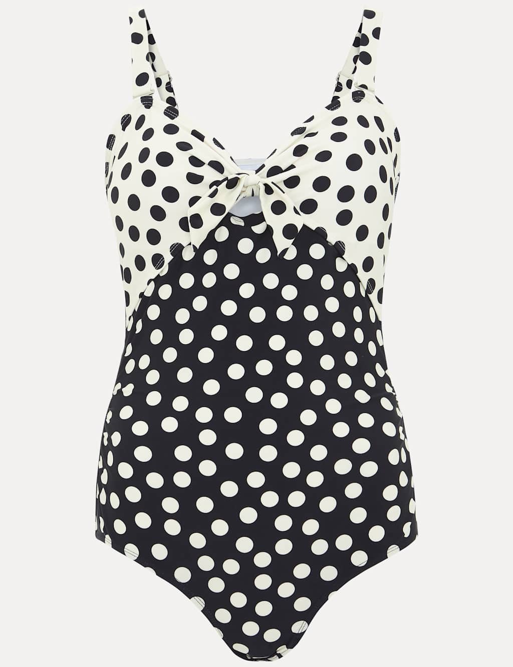 Polka Dot Padded Tie Detail Swimsuit 2 of 8