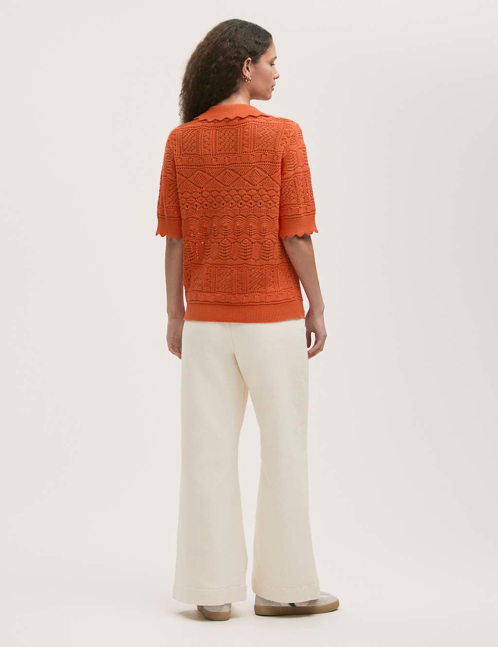 Pure Cotton Knitted Short Sleeve Cardigan 3 of 4
