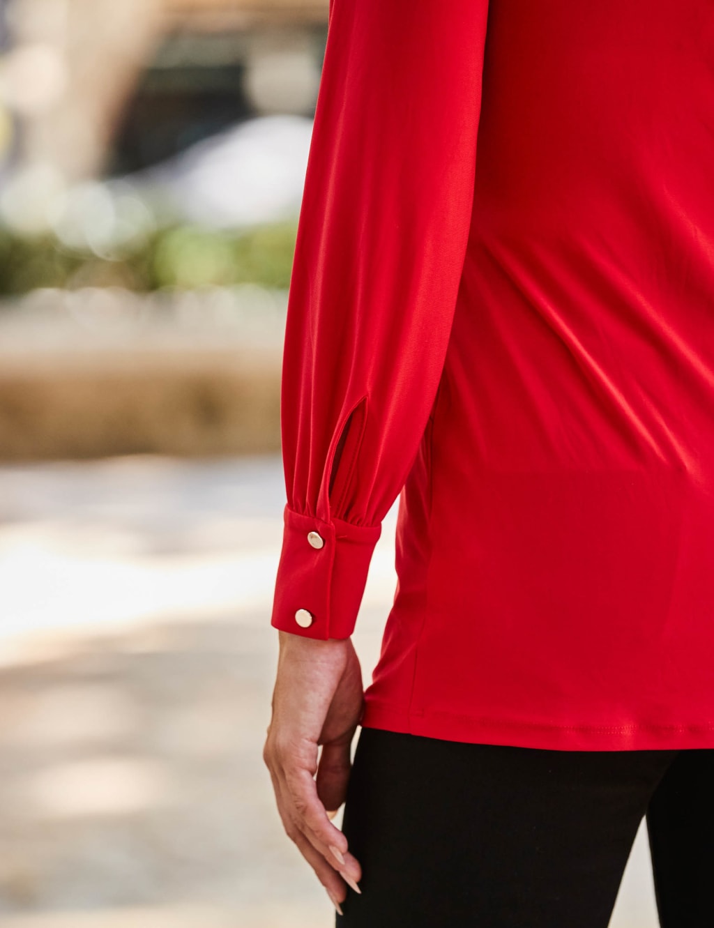Crew Neck Blouson Sleeve Top 4 of 5