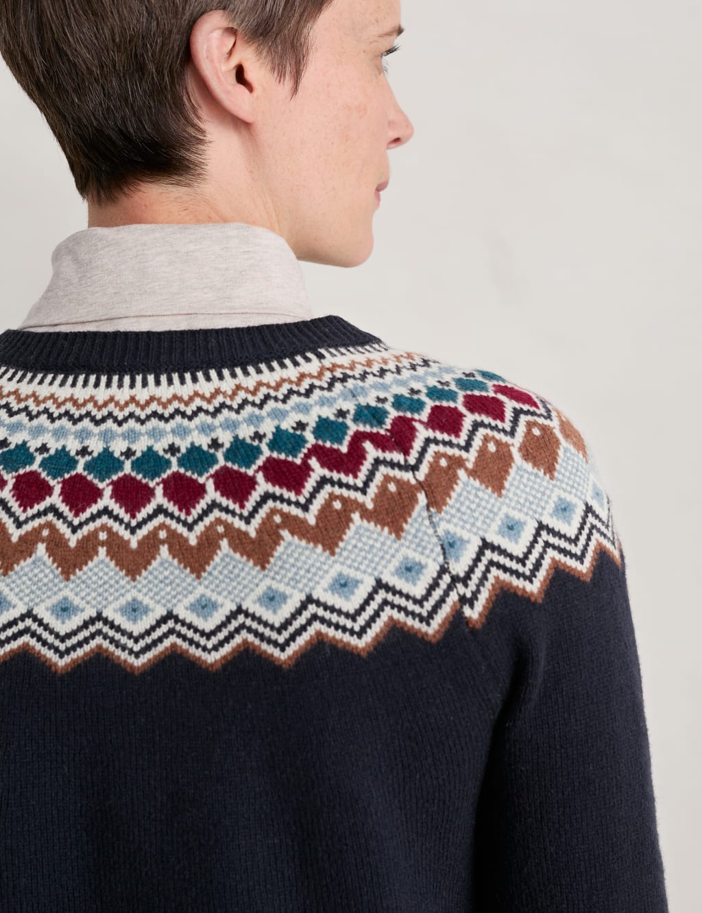 Merino Wool Rich Fair Isle Cardigan Seasalt Cornwall M S