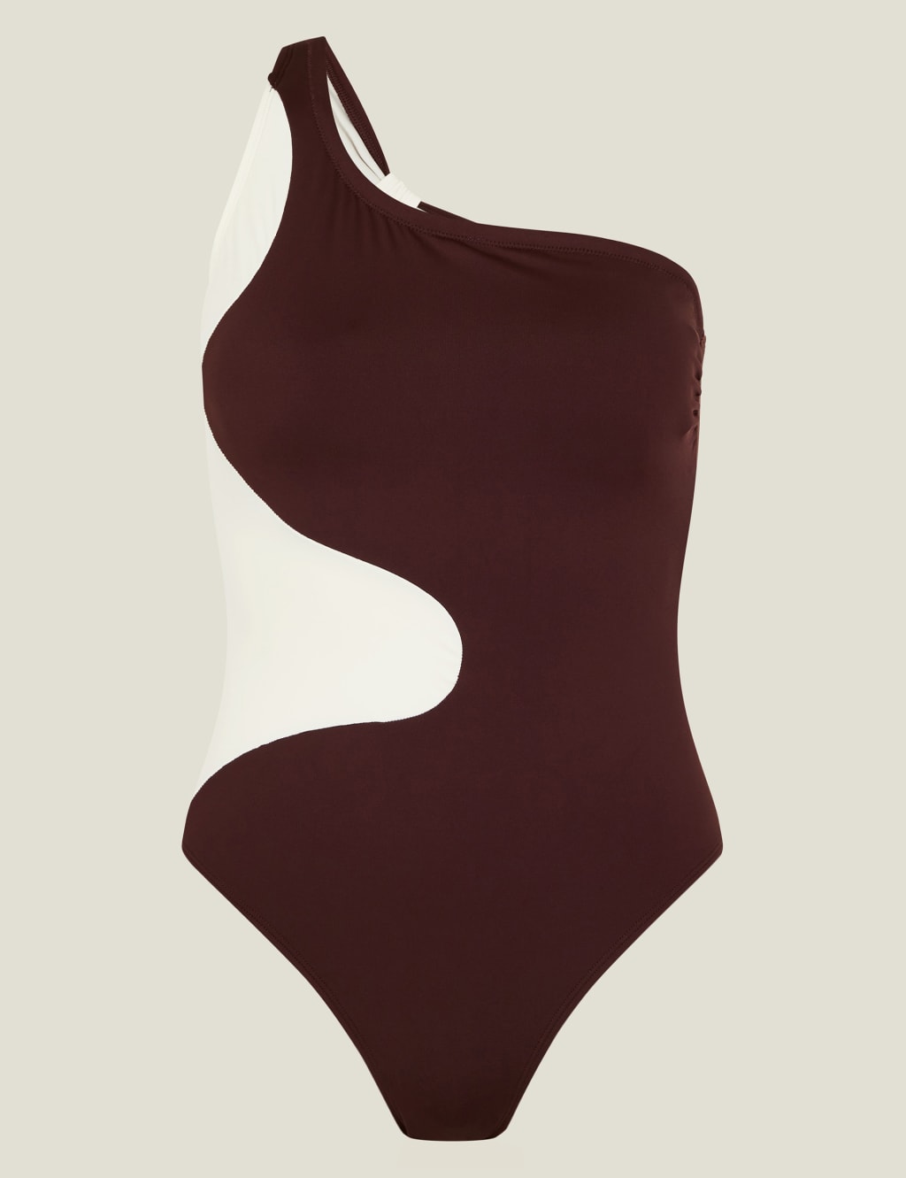 One shoulder color block swimsuit store
