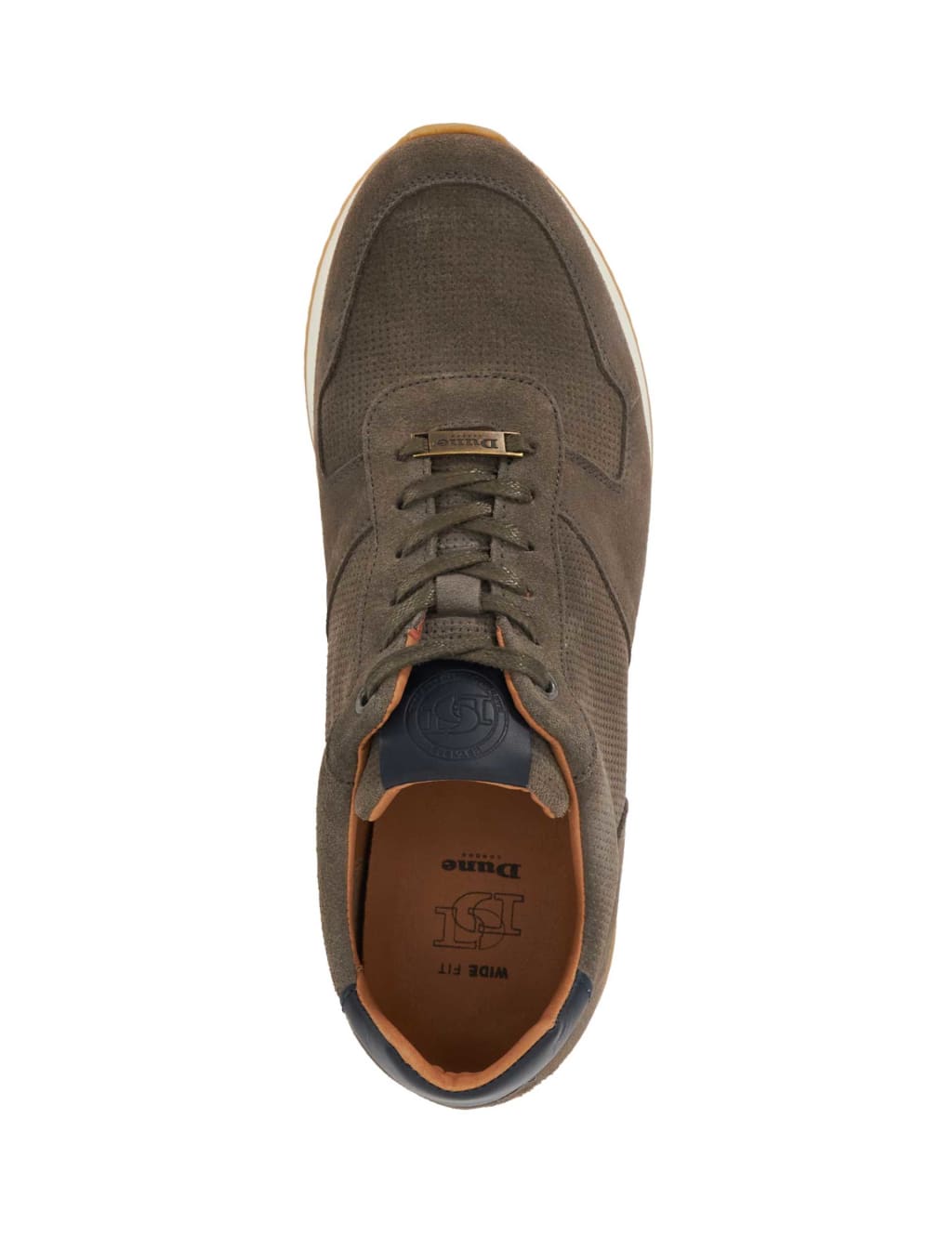 Wide Fit Suede Lace Up Trainers 4 of 6