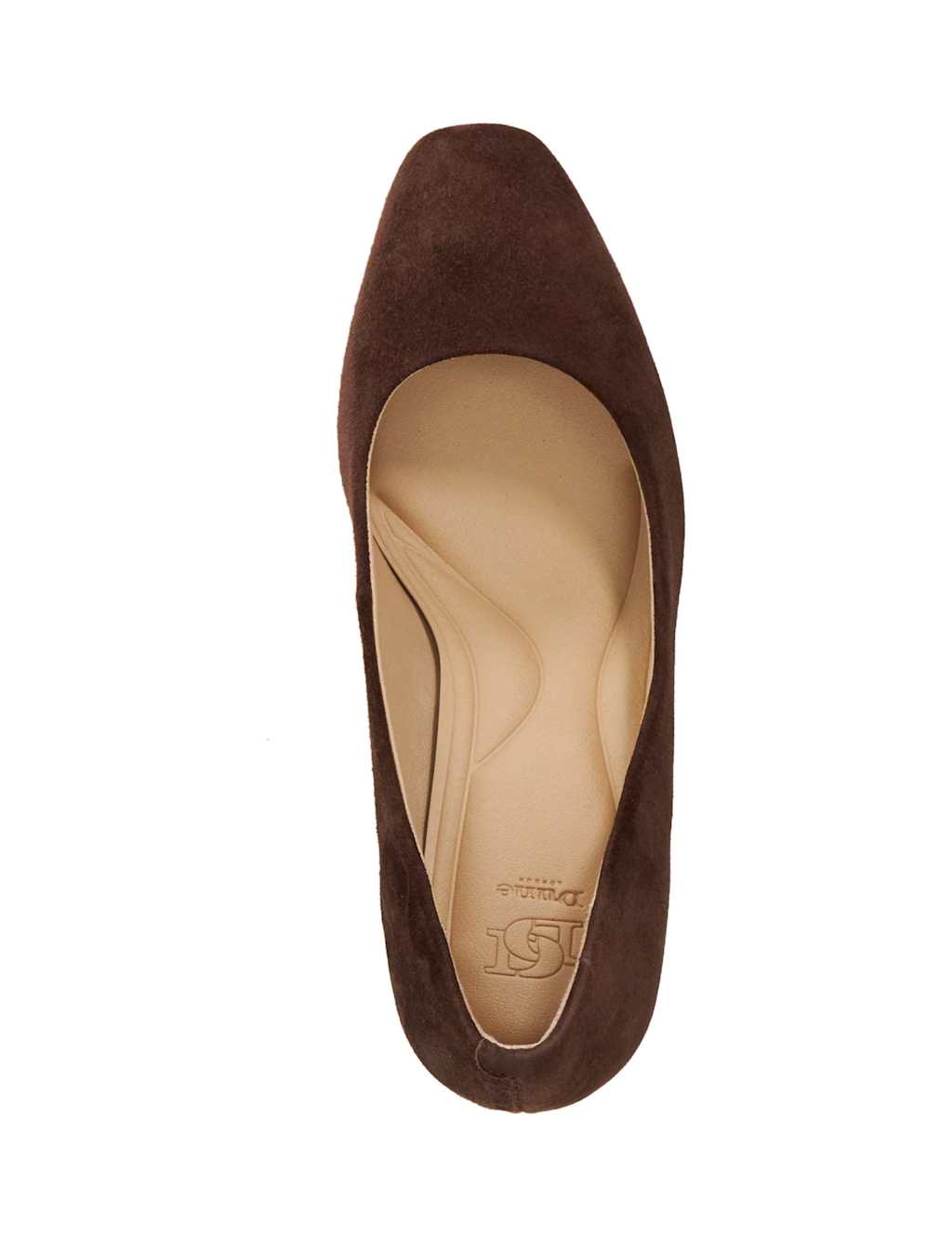 Leather Block Heel Chisel Toe Court Shoes 2 of 5