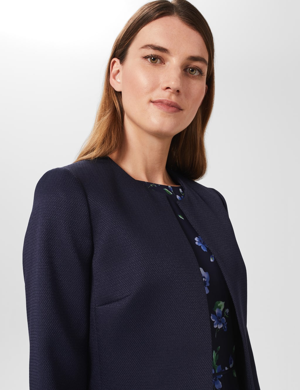 Textured Collarless Short Jacket 3 of 4