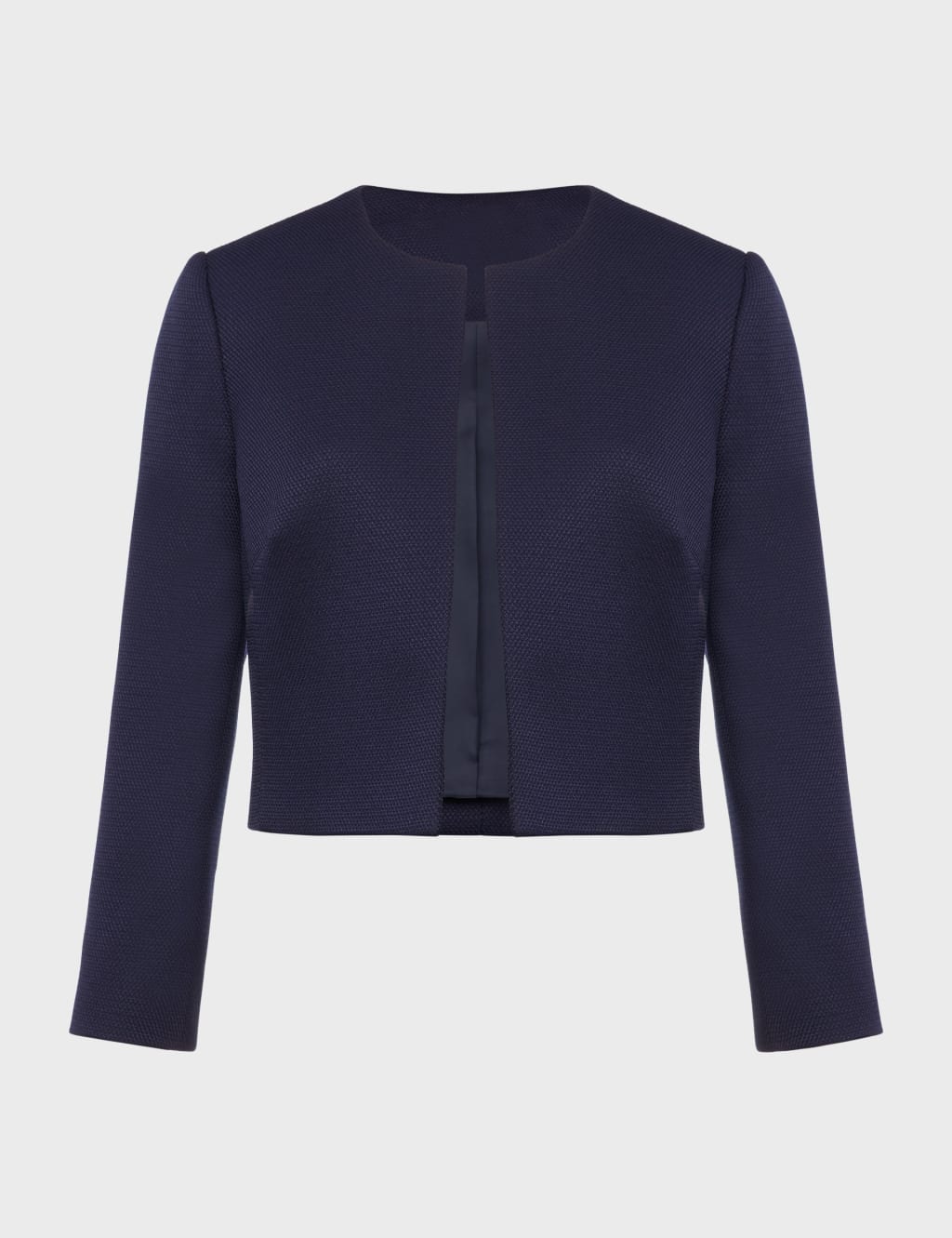 Textured Collarless Short Jacket 2 of 4