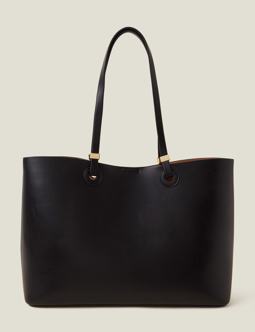 Faux Leather Metal Detail Tote Bag ACCESSORIZE M S
