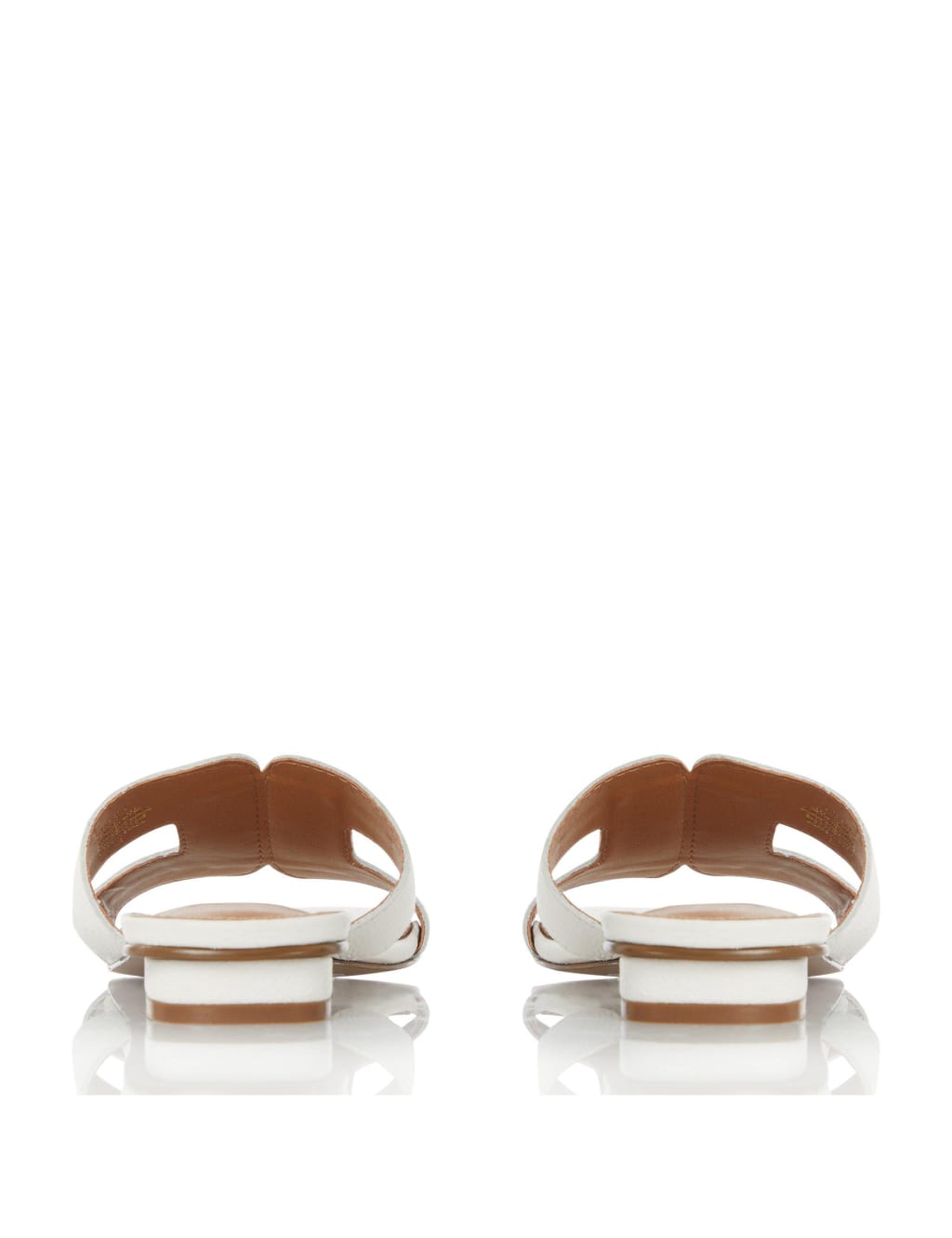 Leather Block Heel Sliders 4 of 4