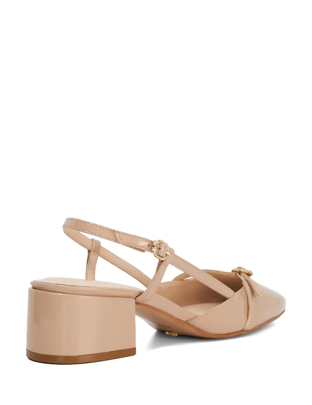 Patent Block Heel Slingback Shoes 4 of 6