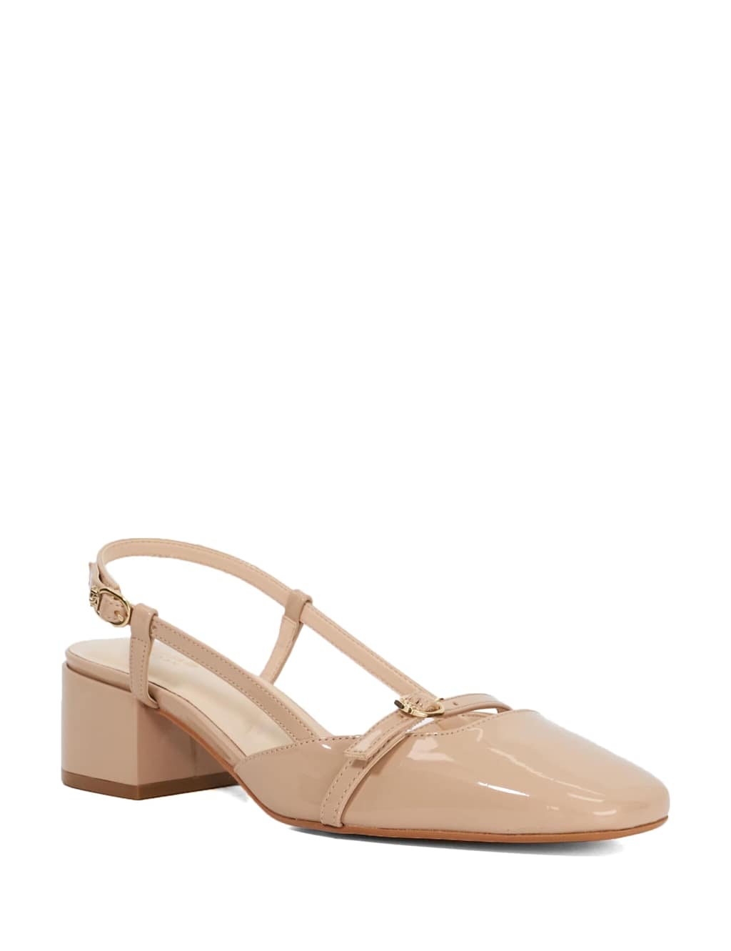 Patent Block Heel Slingback Shoes 5 of 6