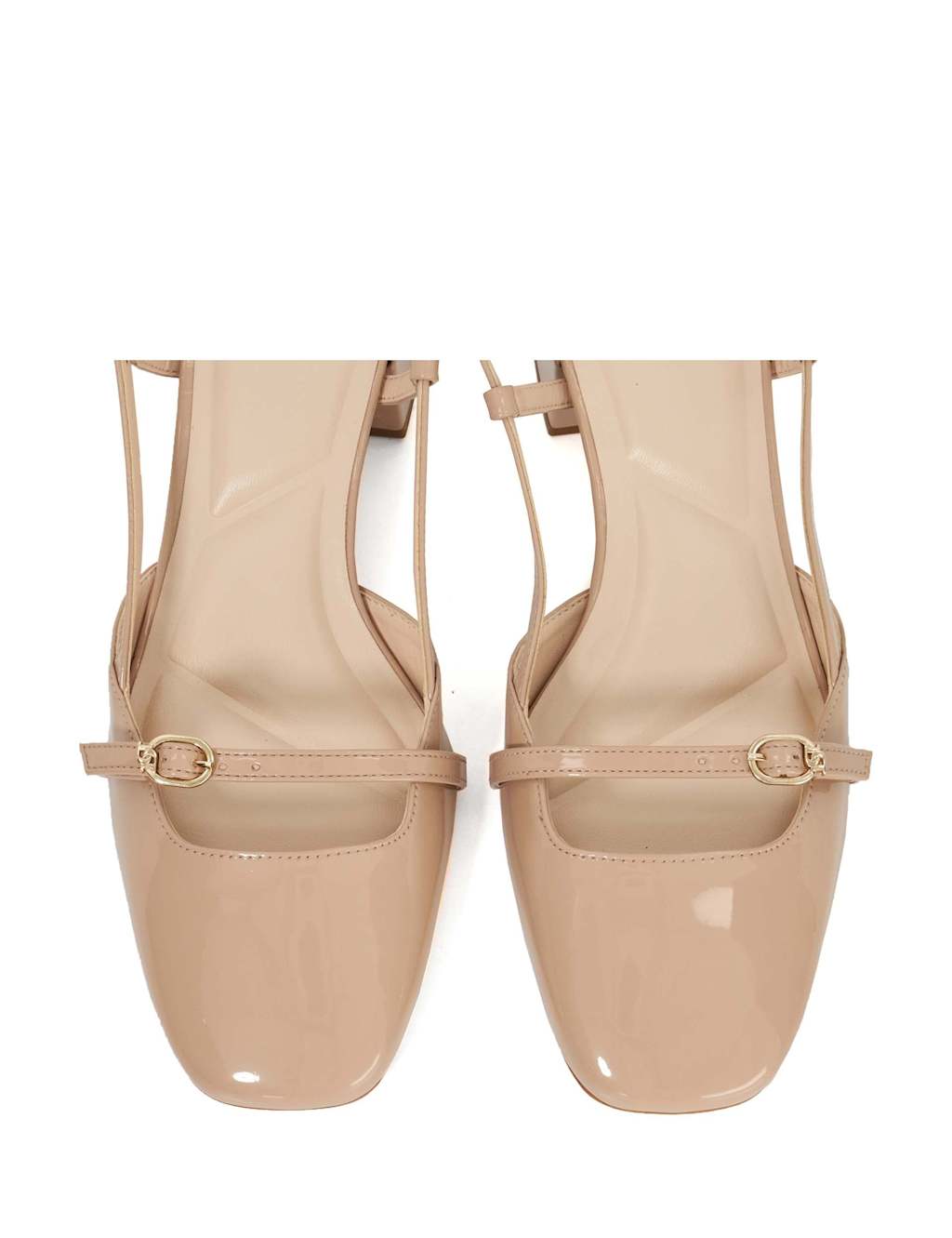 Patent Block Heel Slingback Shoes 6 of 6