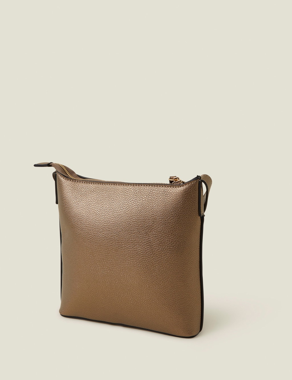 Faux Leather Metallic Messenger Bag ACCESSORIZE M S