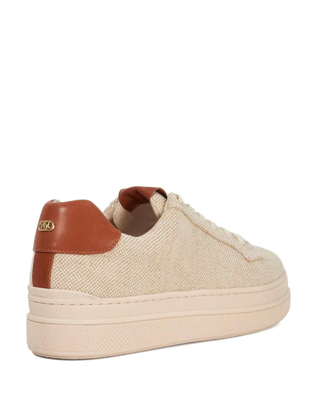 Canvas Lace-Up Flatform Trainers 3 of 5