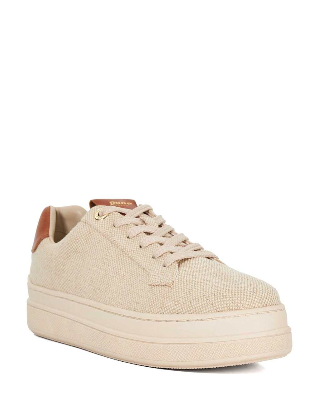 Canvas Lace-Up Flatform Trainers 4 of 5