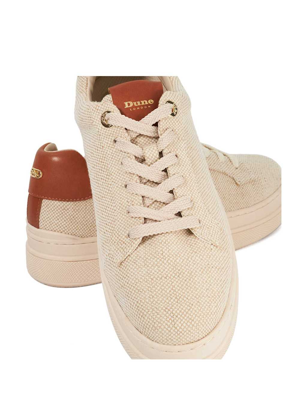 Canvas Lace-Up Flatform Trainers 5 of 5