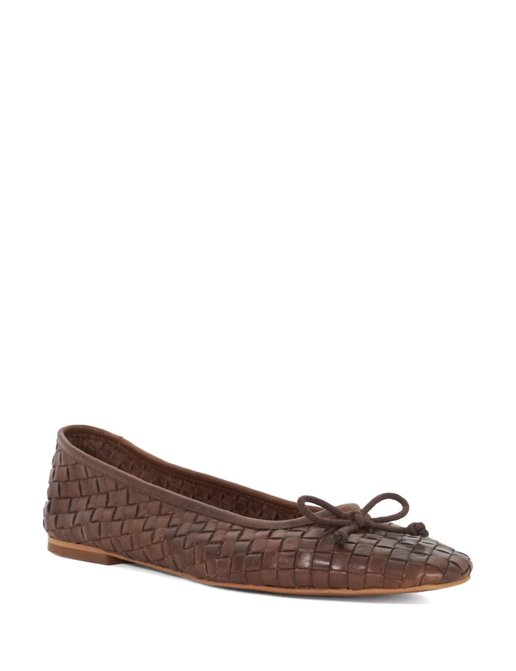 Leather Woven Ballet Pumps 3 of 5