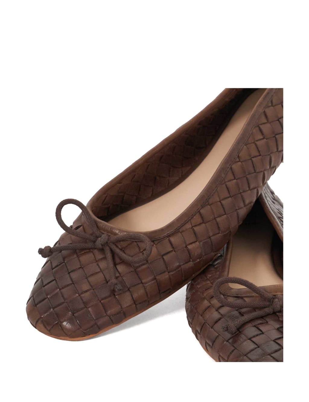 Leather Woven Ballet Pumps 5 of 5