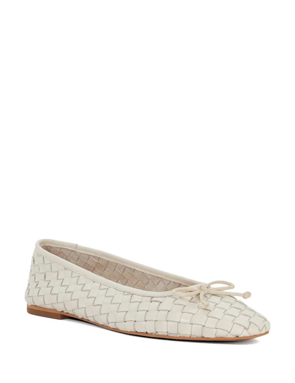 Leather Woven Ballet Pumps 3 of 5