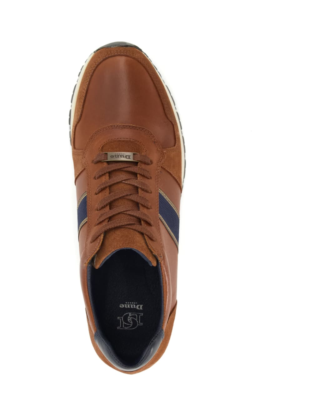 Leather Lace Up Stripe Trainers 3 of 3