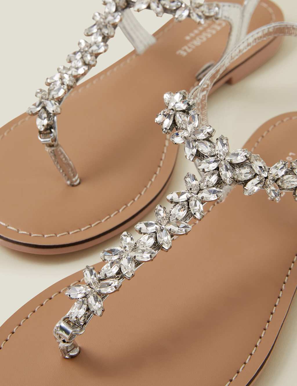 Embellished Ankle Strap Flat Sandals 4 of 4