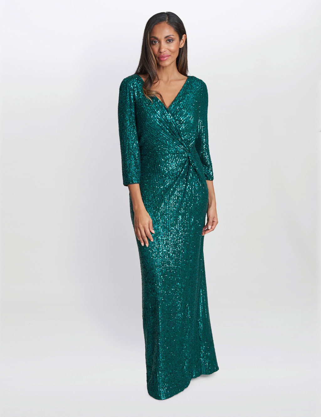 Gina bacconi wrap dress cheap