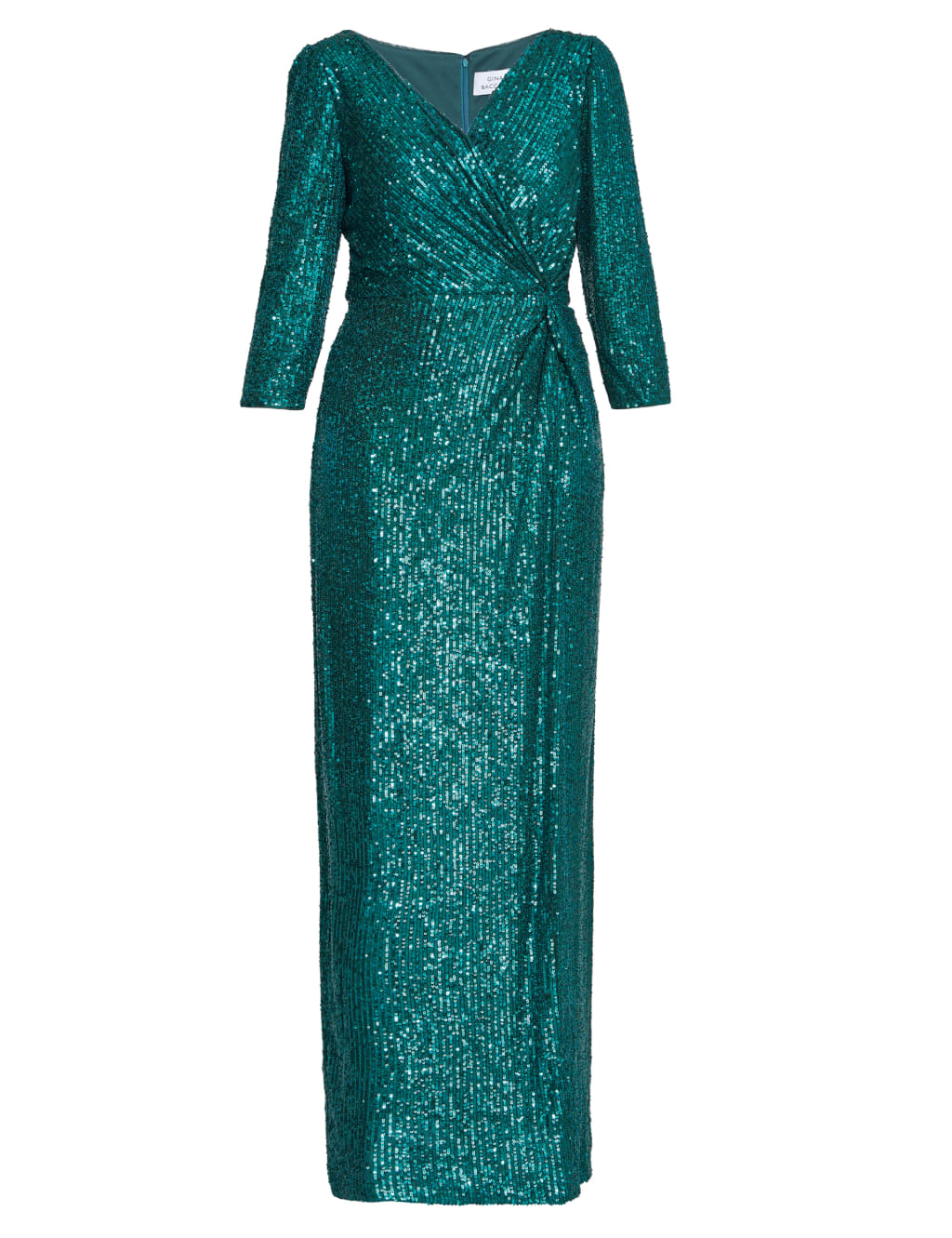 Sequin V-Neck Maxi Wrap Dress 2 of 5