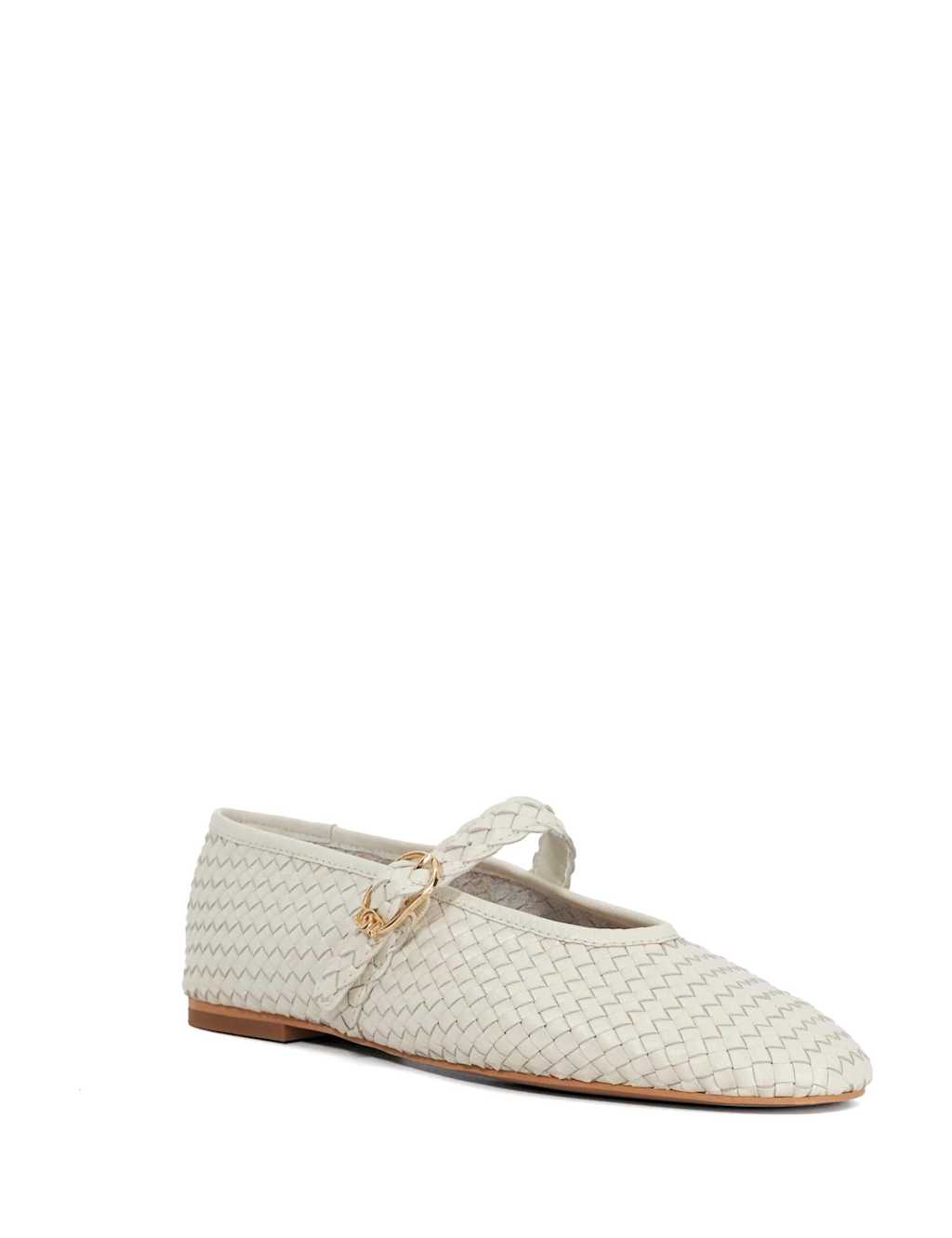 Leather Woven Buckle Mary Jane Ballet Pump 4 of 6