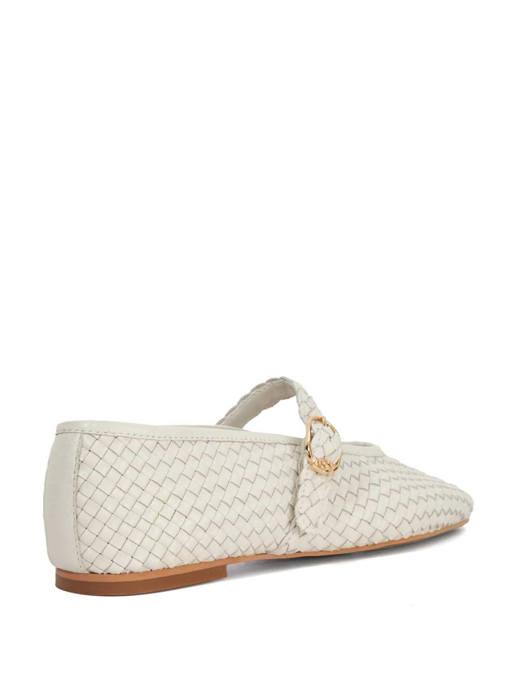 Leather Woven Buckle Mary Jane Ballet Pump 5 of 6