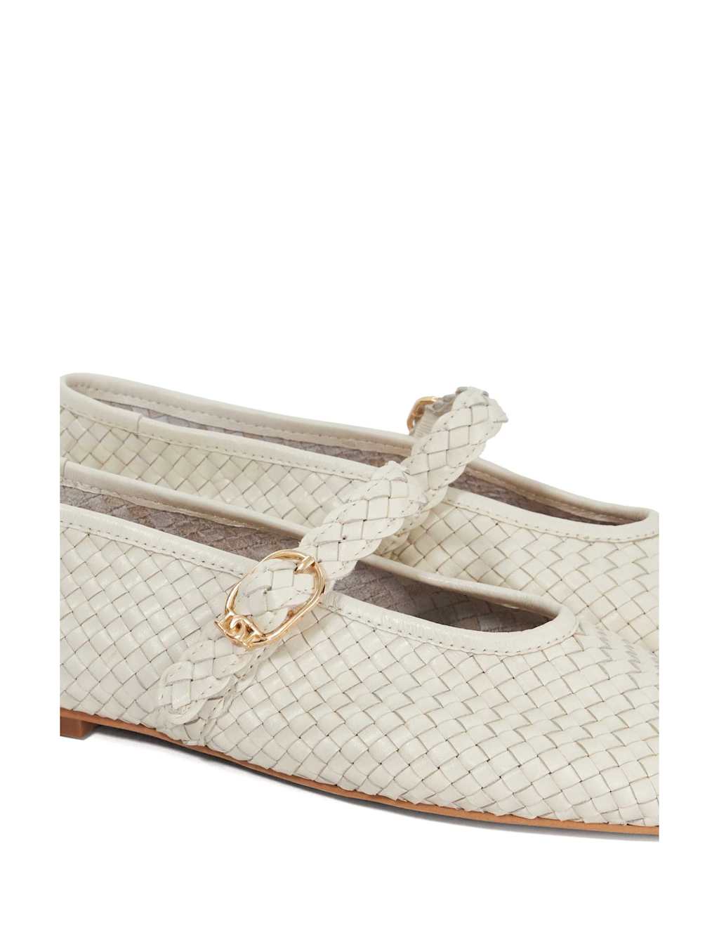 Leather Woven Buckle Mary Jane Ballet Pump 6 of 6