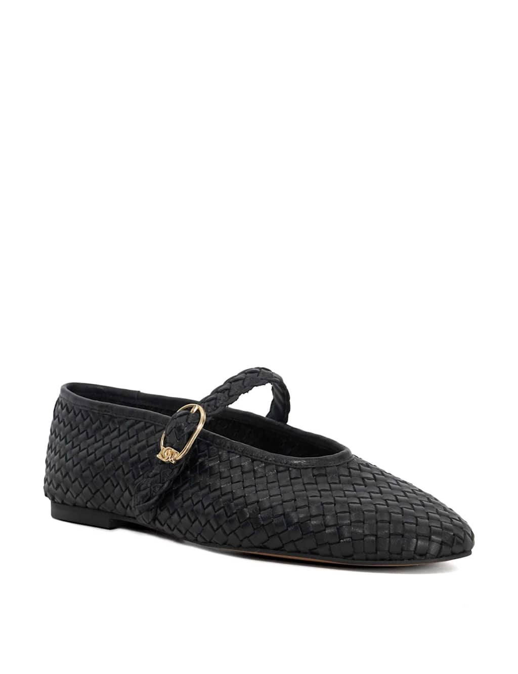 Leather Woven Buckle Mary Jane Ballet Pump 4 of 6